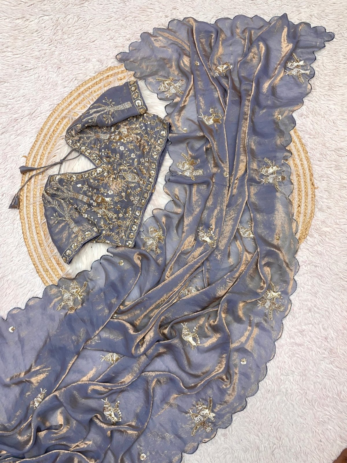 Pure Triple Tone Butter Finish Fandy Jimichu Silk