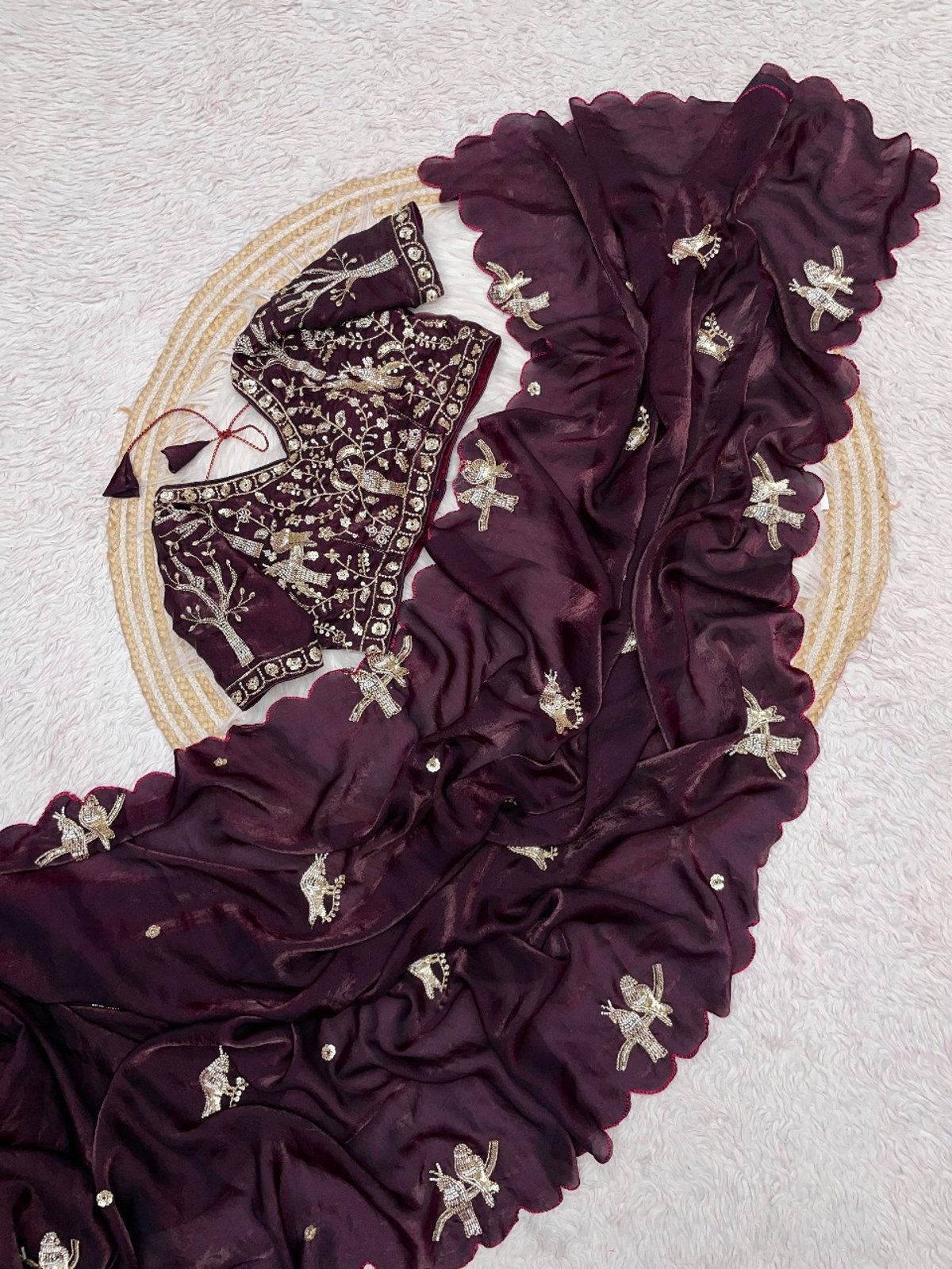 Pure Triple Tone Butter Finish Fandy Jimichu Silk