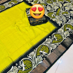 Pure Triple Tone Bishnupuri Swarnachuri Silk saree