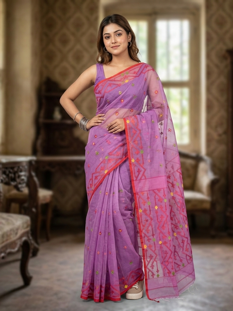 EXCLUSIVE PRIMIUM QUALITY MINA MOSLINE BENARASHI SAREE