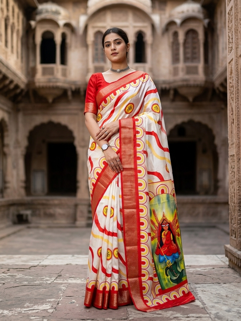 DEVI BARAN WITH ZARI BORDER