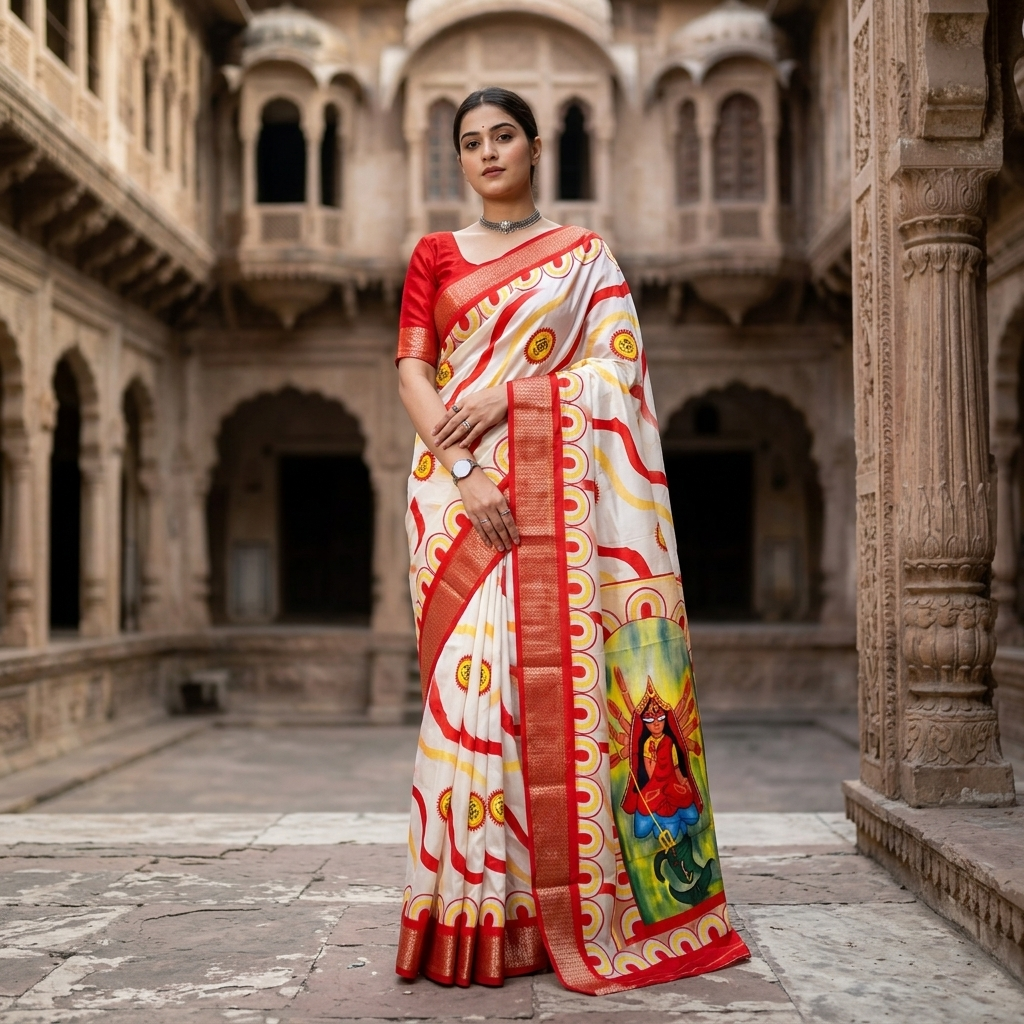 DEVI BARAN WITH ZARI BORDER