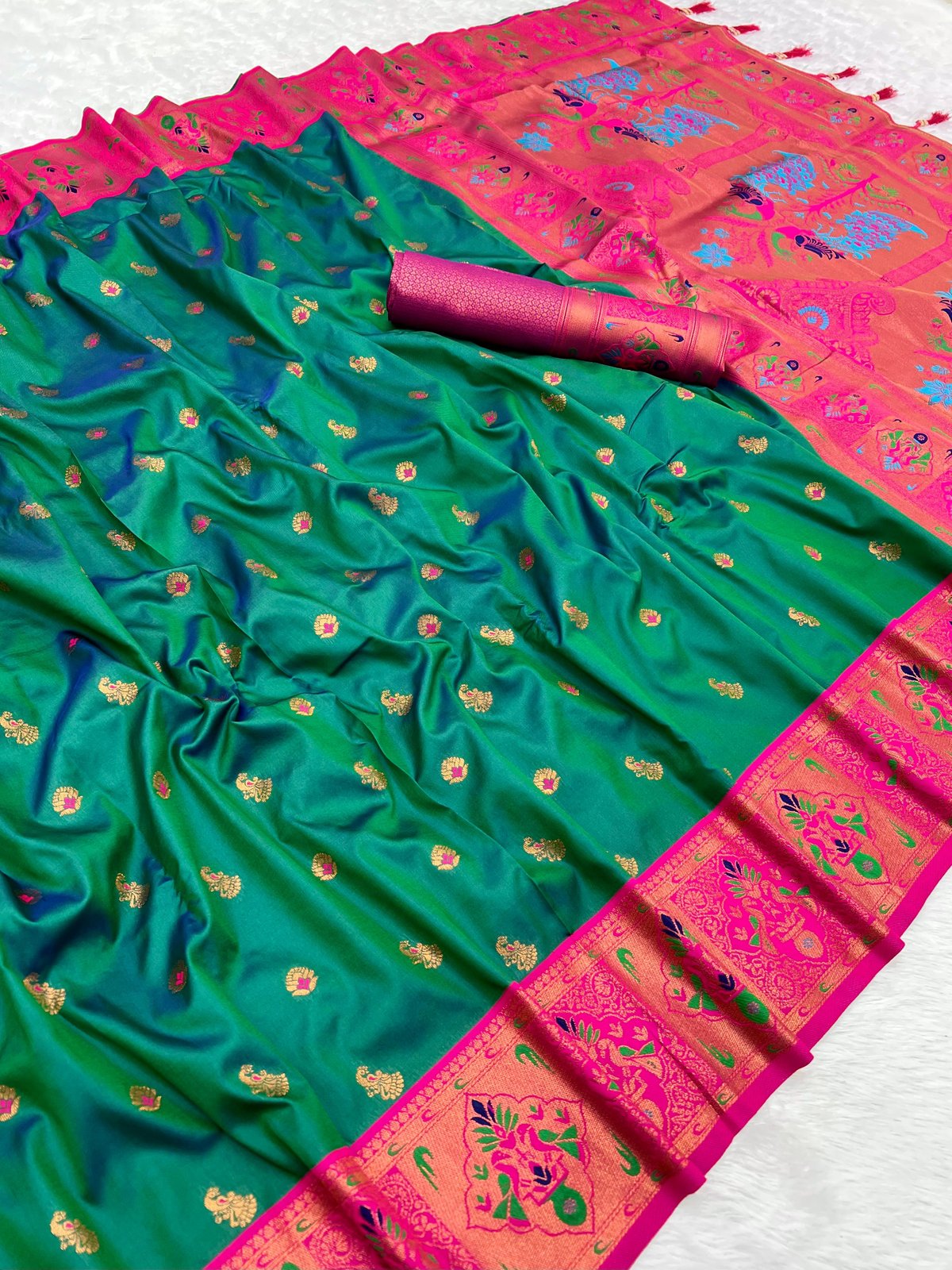 Premium Paithani Silk Party Wear Saree (With Blouse Piece)
