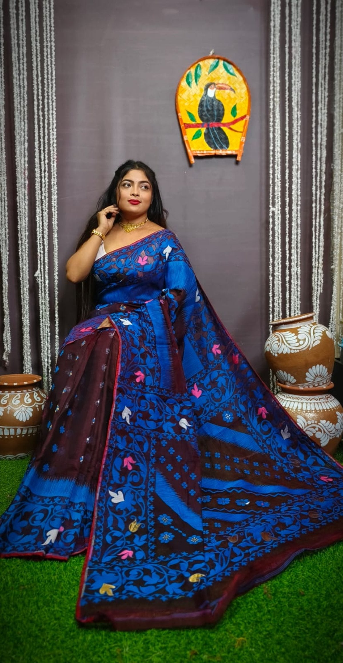 Exclusive pujo special karat ekkat jamdani
