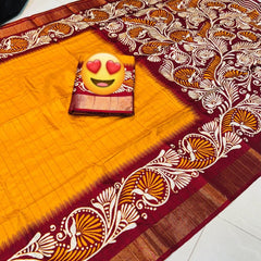 Pure Triple Tone Bishnupuri Swarnachuri Silk saree
