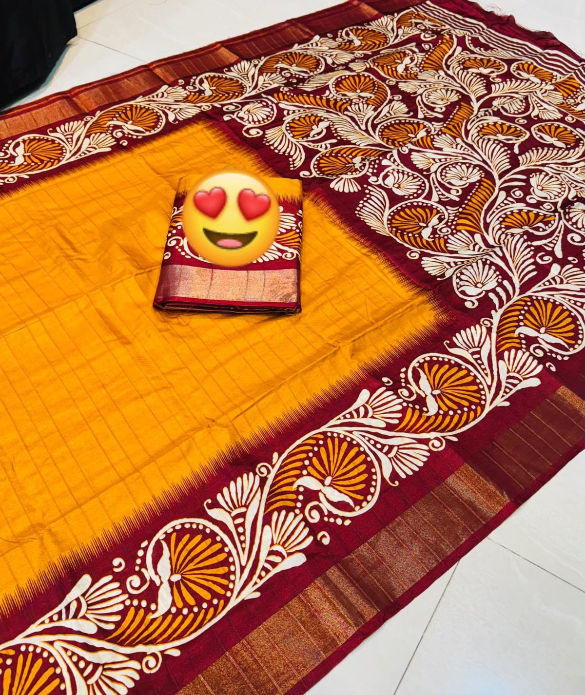 Pure Triple Tone Bishnupuri Swarnachuri Silk saree
