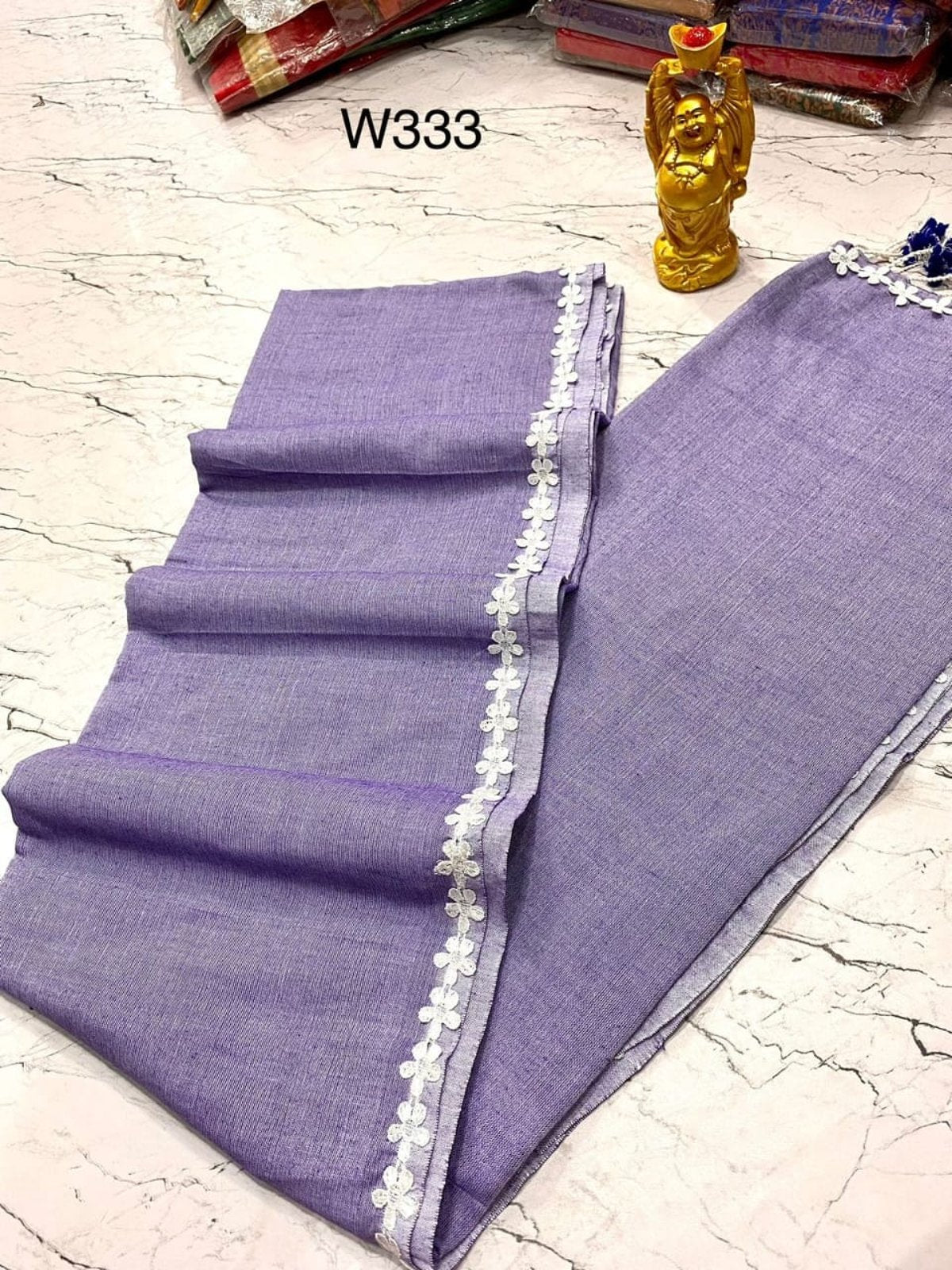 EXCLUSIVE PRIMIUM QUALITY NAYAN TARA LACE COTTON SAREE