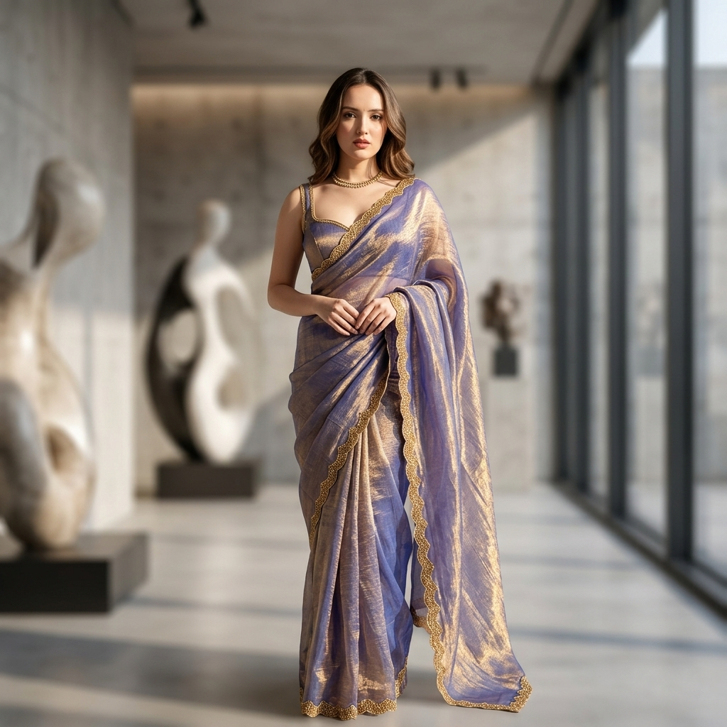 Premium Fancy Zari Silk Saree – Unique Bollywood Collection
