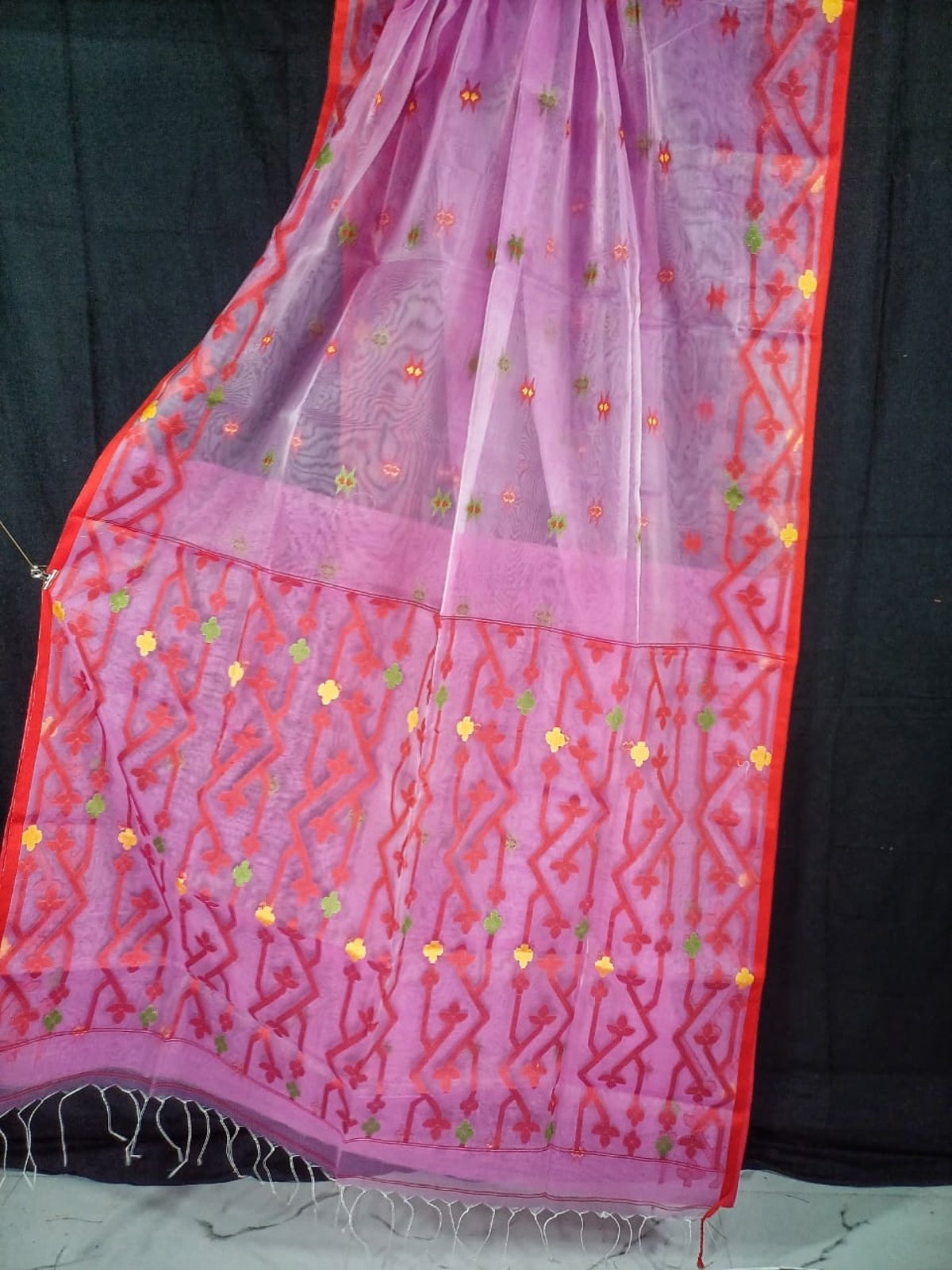 EXCLUSIVE PRIMIUM QUALITY MINA MOSLINE BENARASHI SAREE