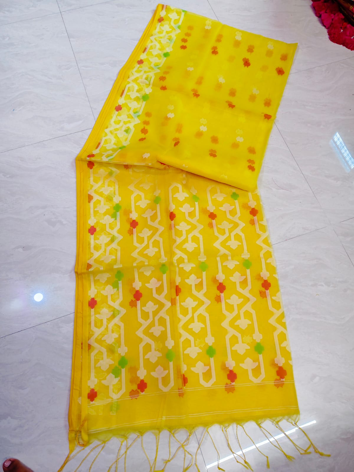 EXCLUSIVE PRIMIUM QUALITY MINA MOSLINE BENARASHI SAREE