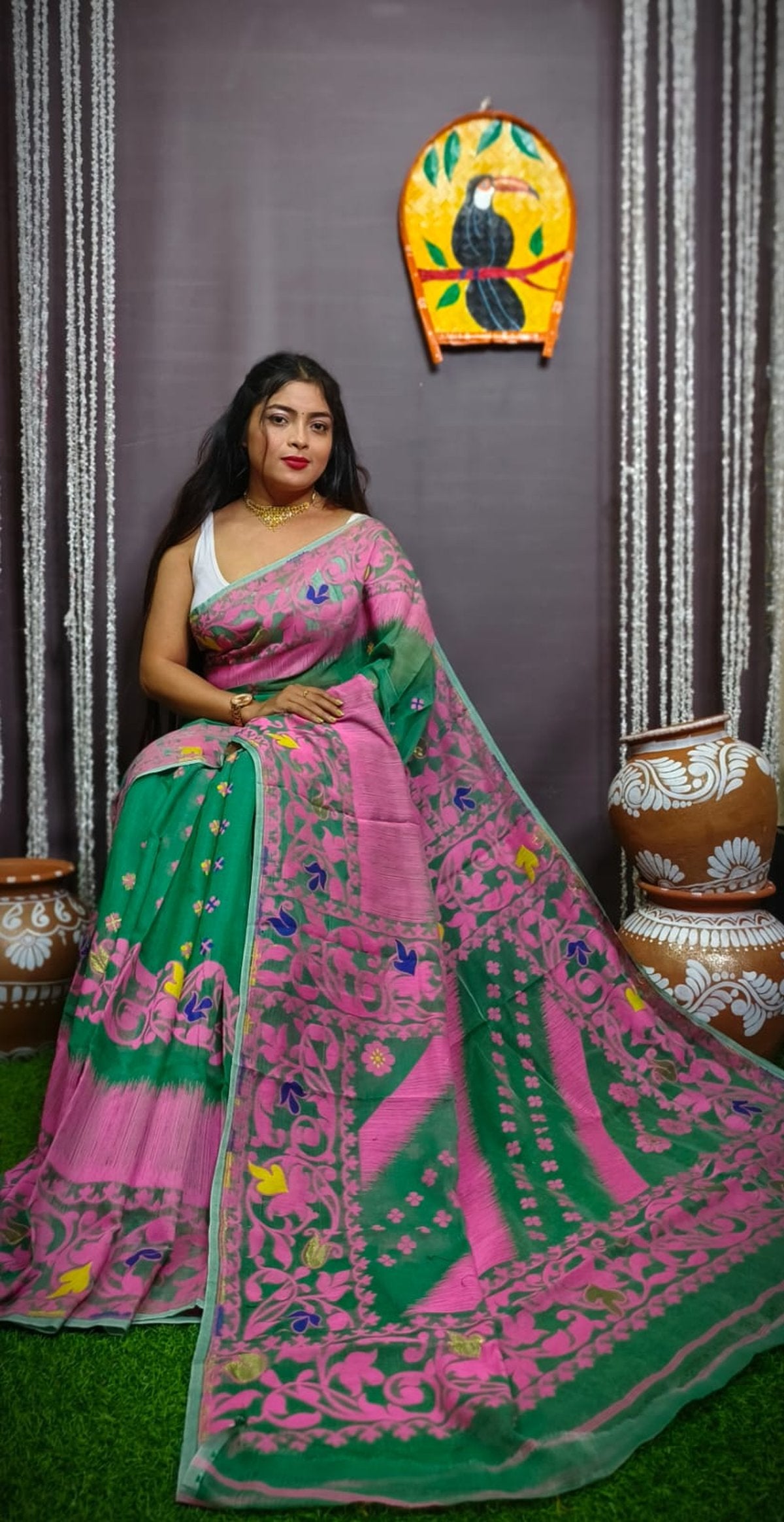 Exclusive pujo special karat ekkat jamdani