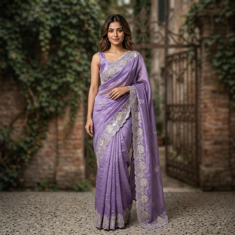 soft pure (unique upercollection) party wear karani pashmina Silk