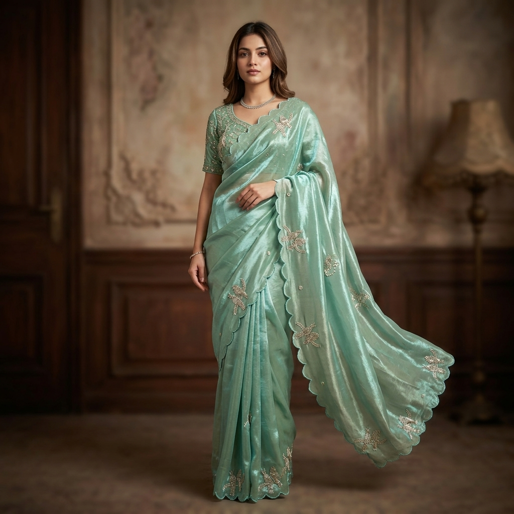 Pure Triple Tone Butter Finish Fandy Jimichu Silk