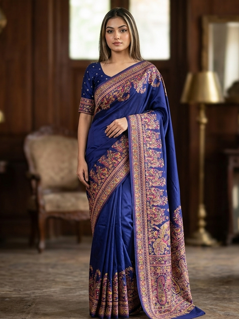 Super soft pure (unique collection) party wear karani pashmina Silk
