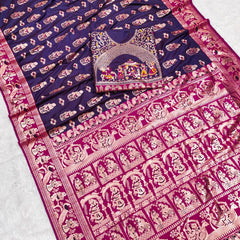 Kota Saree & Cotton Punjabi Matching Couple Combo