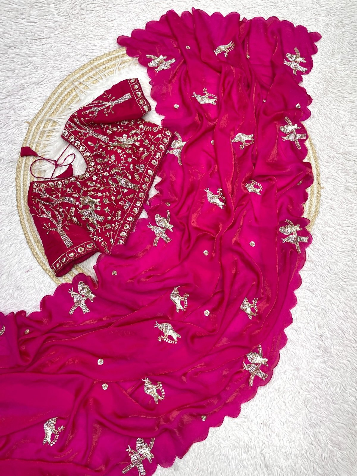 Pure Triple Tone Butter Finish Fandy Jimichu Silk