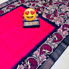 Pure Triple Tone Bishnupuri Swarnachuri Silk saree