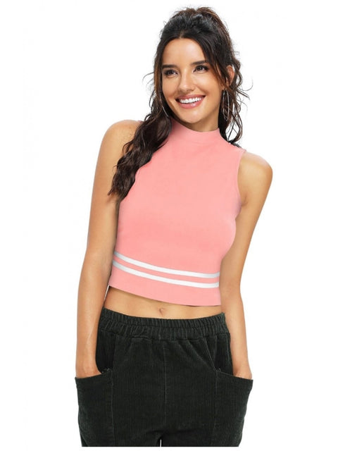 Generic Women's Polyester, Knitting Western Wear Tops (Peach)