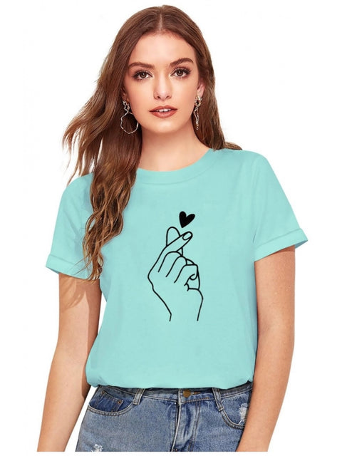 Generic Women's Cotton Western Wear T-Shirt (Green)