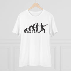 Generic Men's PC Cotton Cricket Design Printed T Shirt (Color: White, Thread Count: 180GSM)