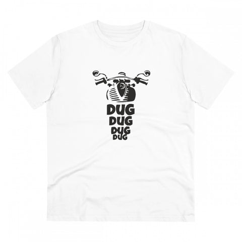 Generic Men's PC Cotton Bike Ride Design Printed T Shirt (Color: White, Thread Count: 180GSM)