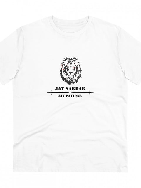Men's PC Cotton Jay Sardar Printed T Shirt (Color: White, Thread Count: 180GSM)