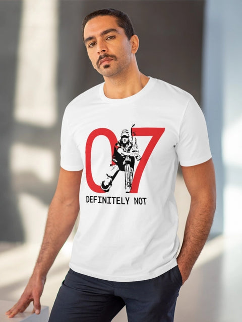 Men's PC Cotton Cricket Design Printed T Shirt (Color: White, Thread Count: 180GSM)