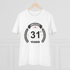 Generic Men's PC Cotton 31st Anniversary Printed T Shirt (Color: White, Thread Count: 180GSM)
