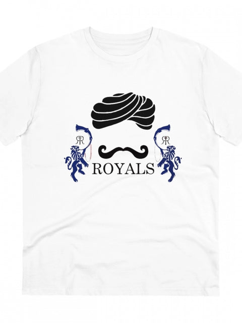 Men's PC Cotton Cricket Design Printed T Shirt (Color: White, Thread Count: 180GSM)