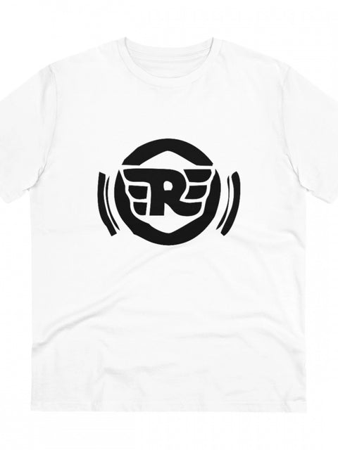 Men's PC Cotton Bike Ride Design Printed T Shirt (Color: White, Thread Count: 180GSM)