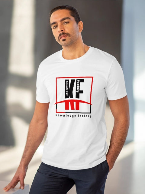 Generic Men's PC Cotton Knowledge Factory Printed T Shirt (Color: White, Thread Count: 180GSM)