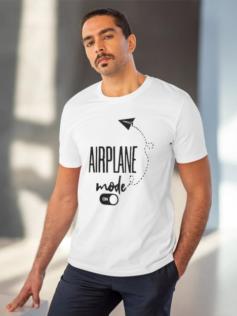 Generic Men's PC Cotton Explore The Unseen Printed T Shirt (Color: White, Thread Count: 180GSM)