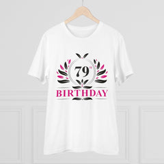 Generic Men's PC Cotton 79th Birthday Printed T Shirt (Color: White, Thread Count: 180GSM)