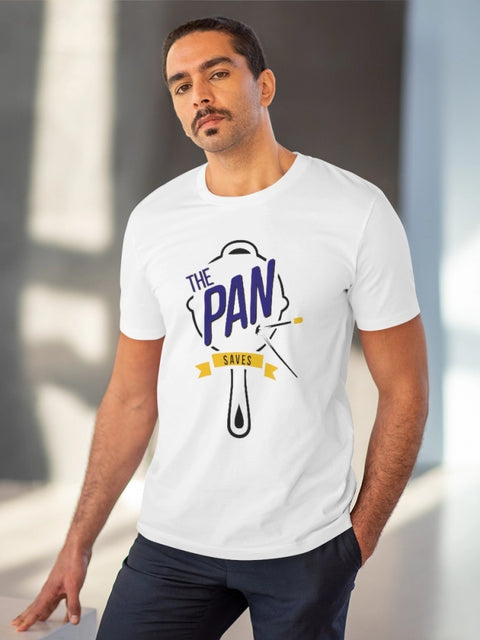 Generic Men's PC Cotton The Pan Pubg Printed T Shirt (Color: White, Thread Count: 180GSM)