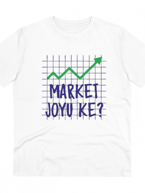 Generic Men's PC Cotton Market Joyu Che Printed T Shirt (Color: White, Thread Count: 180GSM)