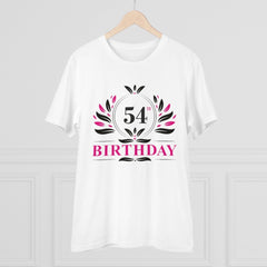 Generic Men's PC Cotton 54th Birthday Printed T Shirt (Color: White, Thread Count: 180GSM)