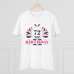 Generic Men's PC Cotton 72nd Birthday Printed T Shirt (Color: White, Thread Count: 180GSM)