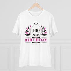 Generic Men's PC Cotton 100th Birthday Printed T Shirt (Color: White, Thread Count: 180GSM)