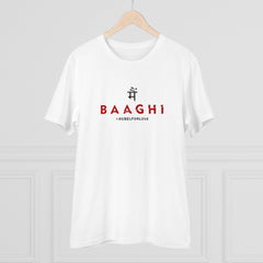 Generic Men's PC Cotton Me Bhaghi Printed T Shirt (Color: White, Thread Count: 180GSM)