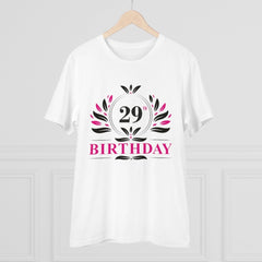 Generic Men's PC Cotton 29th Birthday Printed T Shirt (Color: White, Thread Count: 180GSM)