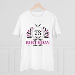 Generic Men's PC Cotton 73rd Birthday Printed T Shirt (Color: White, Thread Count: 180GSM)