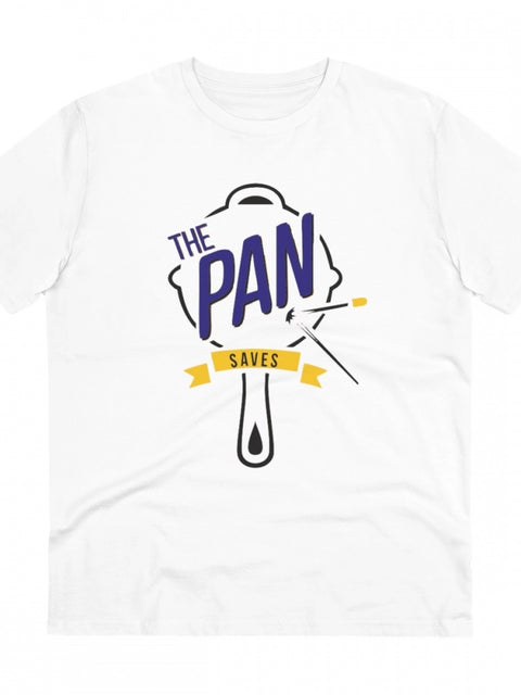 Generic Men's PC Cotton The Pan Pubg Printed T Shirt (Color: White, Thread Count: 180GSM)