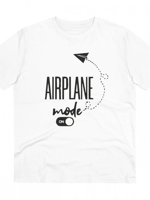 Generic Men's PC Cotton Explore The Unseen Printed T Shirt (Color: White, Thread Count: 180GSM)