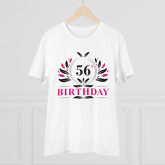 Generic Men's PC Cotton 56th Birthday Printed T Shirt (Color: White, Thread Count: 180GSM)