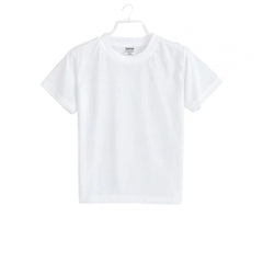 Generic Boys Cotton Plain Half Sleeve TShirt (White)