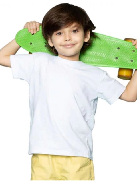 Generic Boys Cotton Plain Half Sleeve TShirt (White)