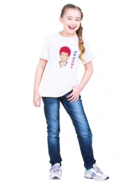 Generic Girls Cotton Akashi Half Sleeve TShirt (White)