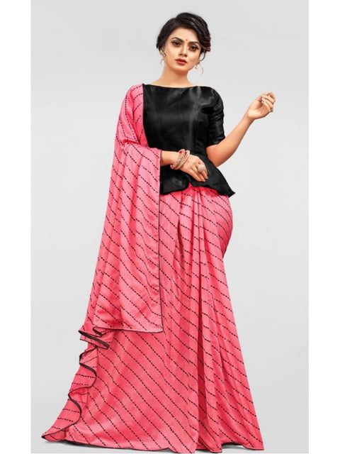 Women's Vichitra Saree with Blouse (Gajari, 5-6 Mtrs)