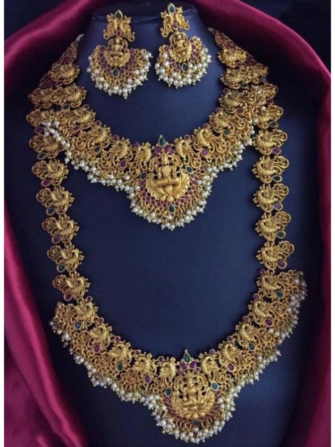 Generic Women's Elegent Combo Of Jewellery Set (Gold, Free Size)
