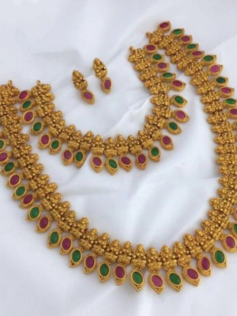 Generic Women's Jewellery Set (Red And Green, Free Size)